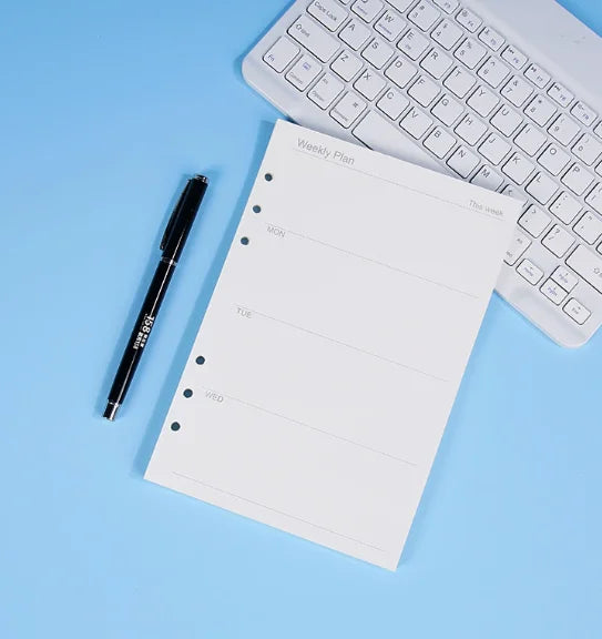 45 Sheets A5 A6 A7 Loose Leaf Notebook Refill Spiral Binder Inner Page Line Blank craft  Grid Inside Paper Stationery Beauty World Shop