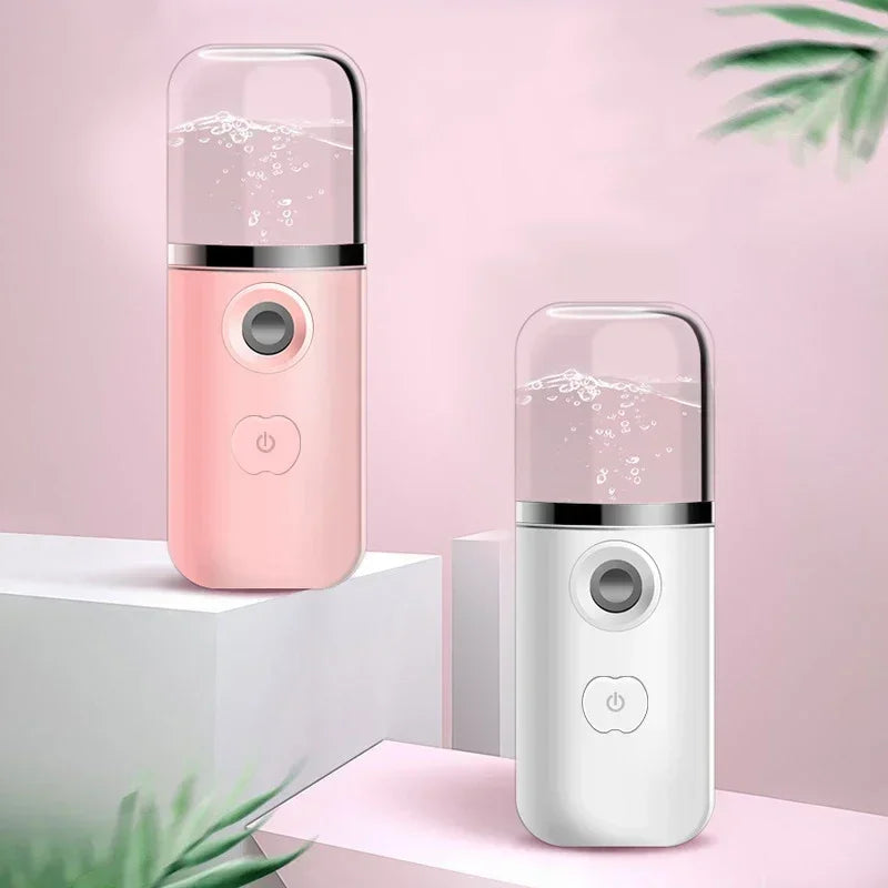 Mini Portable Humidifier Nano Mister Facial Steamer Device Beauty Spray Hydrating Apparatus Cold Spray Apparatus Rechargeable Beauty World Shop