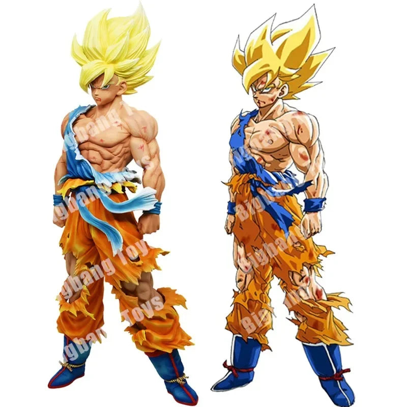 28cm Dragon Ball Z Figure Goku Anime Figures First Super Saiyan Gk Blood coating Gokou PVC Model Toys Doll Collectible Gifts Beauty World Shop