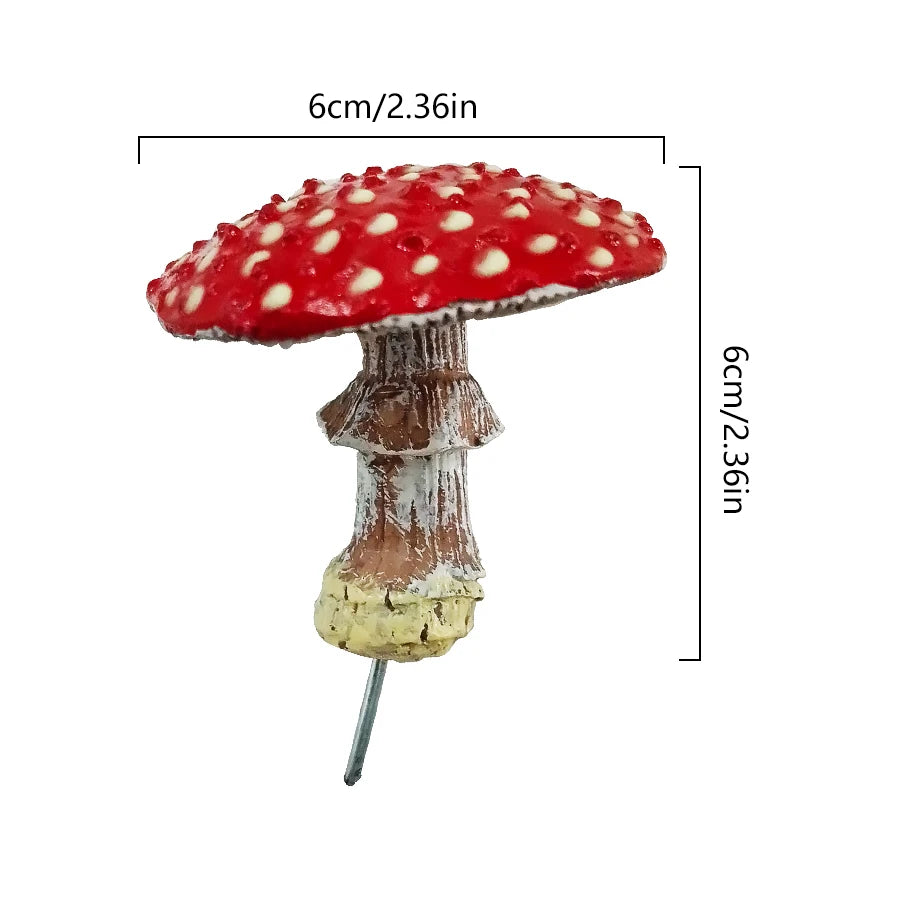 Mini Glow In The Dark Mini Mushroom Ornament Resin Crafts Fairy Garden Miniatures Terrarium Figurines Decor DIY Dollhouse Beauty World Shop