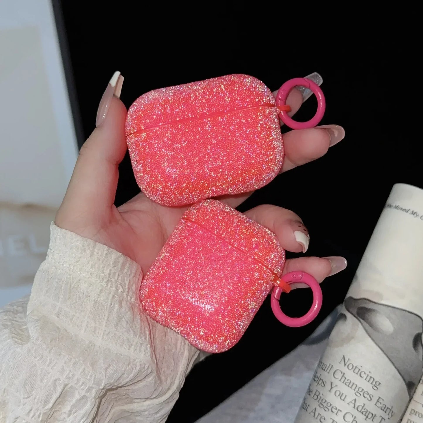 For Airpods 4 3 2 1 Glitter Rhinestone Case Bling Matte Protective Funda For Airpods Pro 2 Bluetooth Earphone Bag