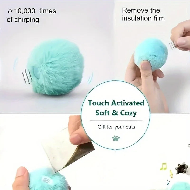 1/3Pcs Interactive Ball Smart Cat Dog Toys Plush Electric Catnip Training Toy Kitten Touch Sounding Pet Product Squeak Toy Ball Beauty World Shop