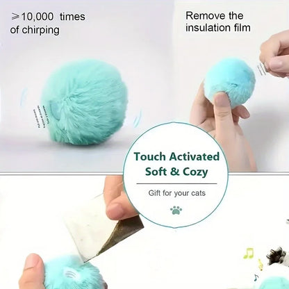 1/3Pcs Interactive Ball Smart Cat Dog Toys Plush Electric Catnip Training Toy Kitten Touch Sounding Pet Product Squeak Toy Ball Beauty World Shop