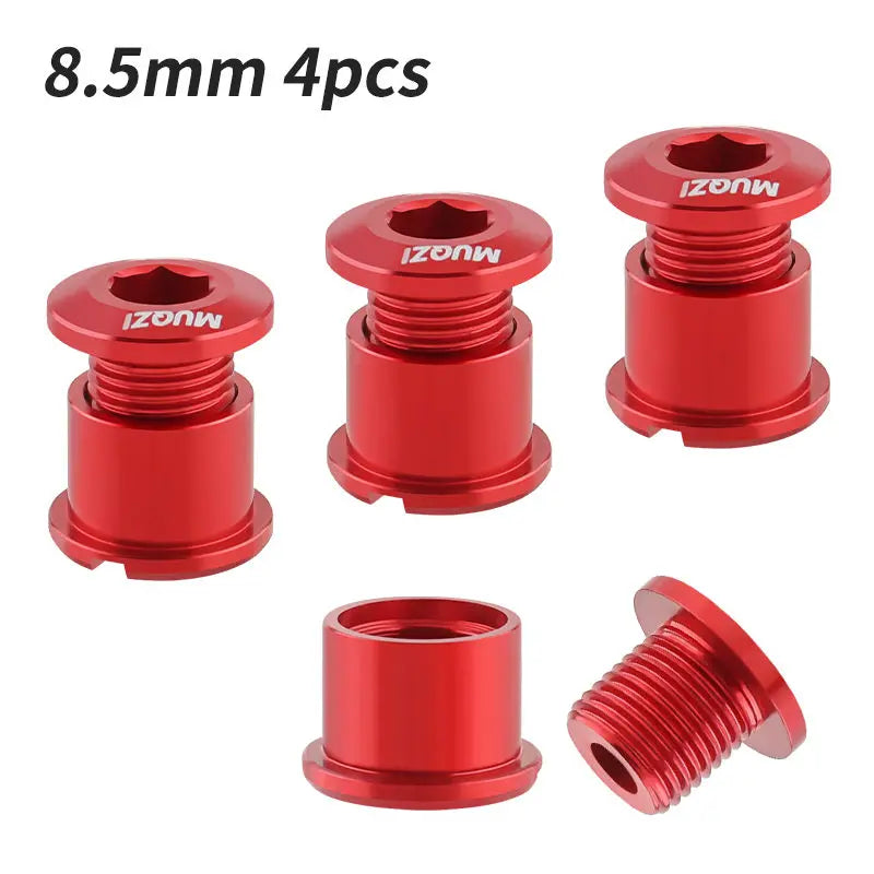 MUQZI 4/5PCS Chainring Bolts Single Double Chainring Screws Mountain Road MTB Bike Crank Bolts 6.5/8.5mm Beauty World Shop