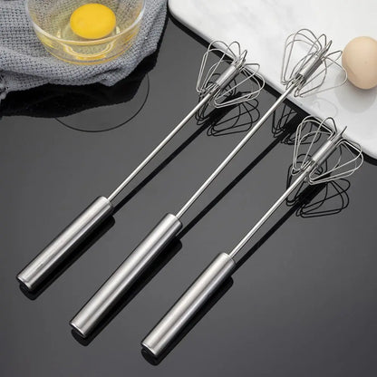 Stainless Steel Rotary Whisk Semi-Automatic Mixer Manual Whisk Household Cream Eggs Baking Gadgets Beauty World Shop