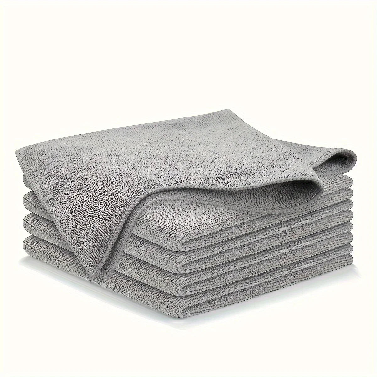 5/10/20pcs Kitchen Towel, Ultra-fine Fiber Light Gray Cleaning Cloth Set, Absorbent, Soft And Stain-removing Cloth Beauty World Shop