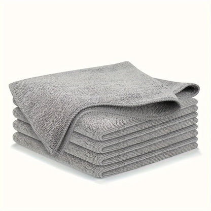 5/10/20pcs Kitchen Towel, Ultra-fine Fiber Light Gray Cleaning Cloth Set, Absorbent, Soft And Stain-removing Cloth Beauty World Shop