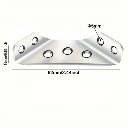 10/20/40/50pcs Thickened Stainless Steel Angle Code 90 Degrees Right Angle Fixed Bracket Furniture Connectors Beauty World Shop