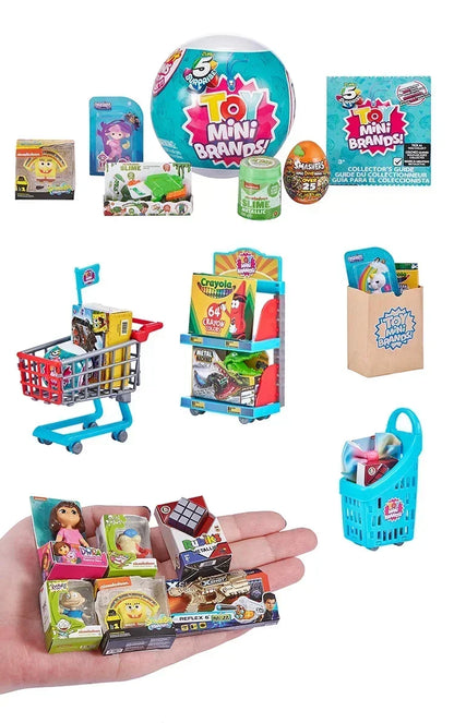 5 Surprise Ball Mini Brands Supermarket Shopping Scene Miniature Gashpon Capsule Toy Figurines Collection Kids Birthday Gifts Beauty World Shop
