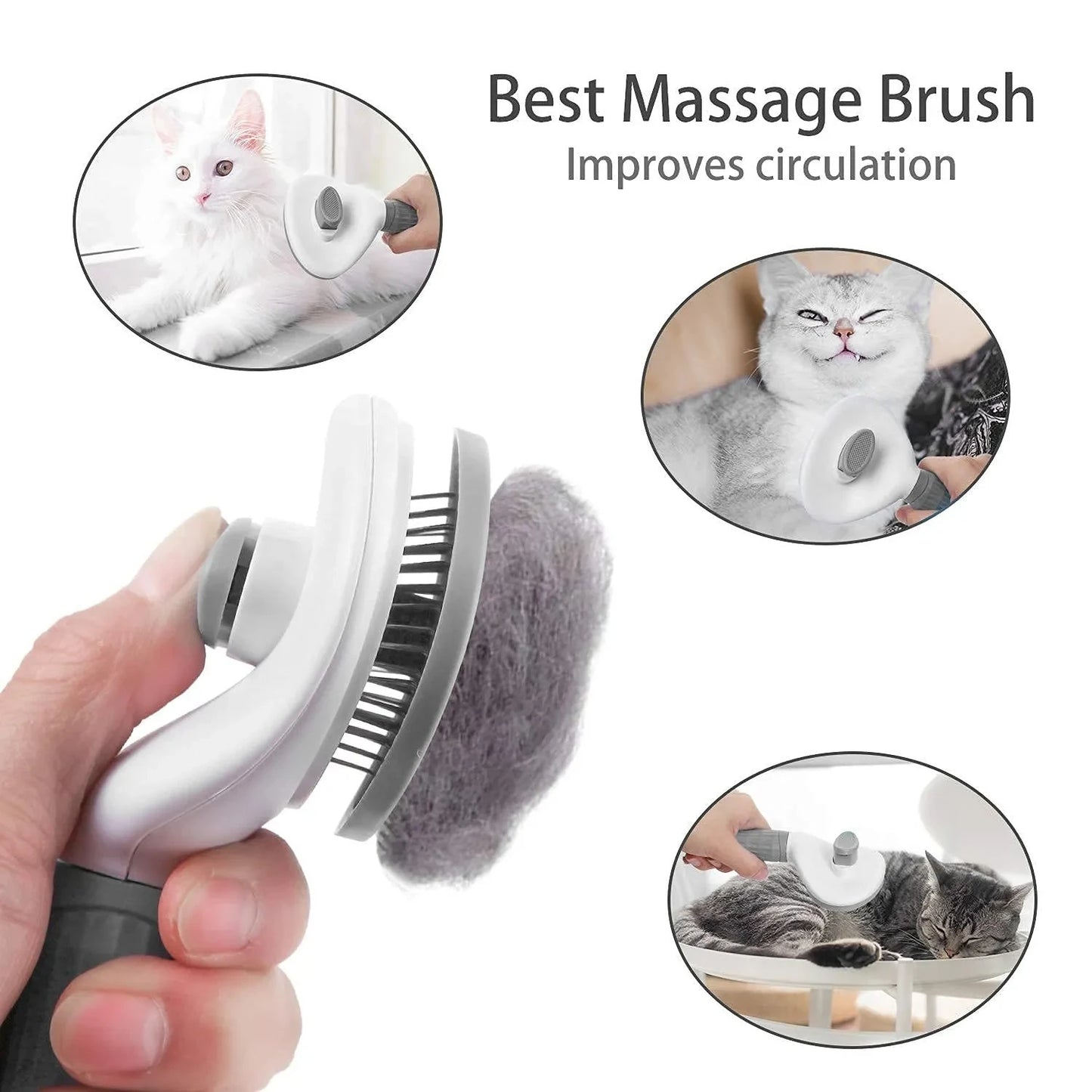 Pet Dog Brush Cat Comb Self Cleaning Pet Hair Remover Brush For Dogs Cats Grooming Tools Pets Dematting Comb Dogs Accessories Beauty World Shop