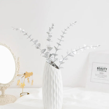 10/20pcs Artificial Plants Eucalyptus Leaves Fake Plants Vase Home Table Party Wedding Bridal Bouquet Decorations Outdoor Garden Beauty World Shop