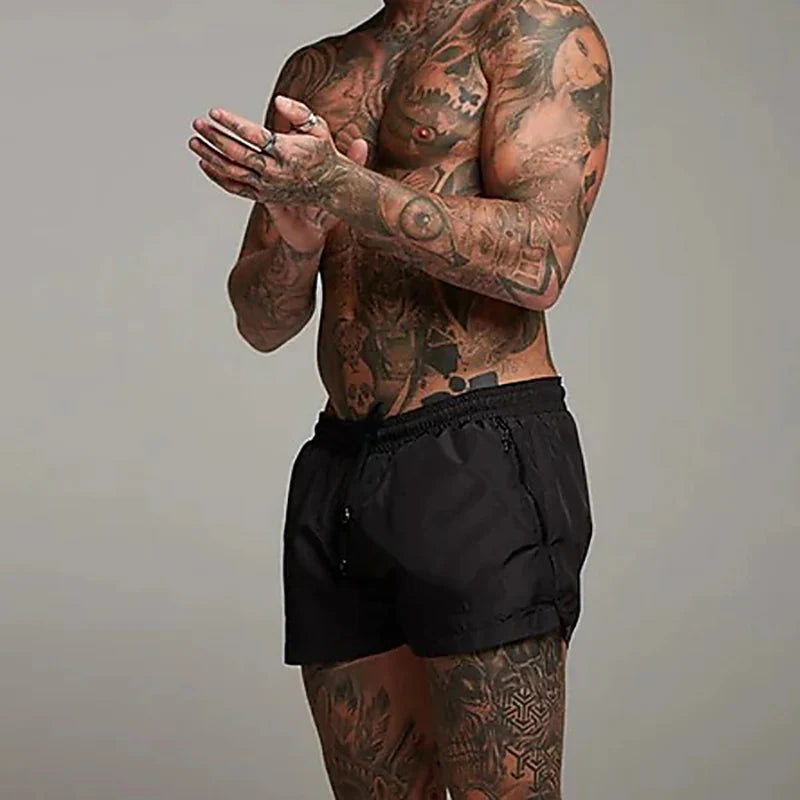 Mens Swim Trunks with Zipper Pockets Mesh Liner Summer Beach Board Shorts Quick Dry Swimming Bathing Suit Swimsuit Swimwear Beauty World Shop