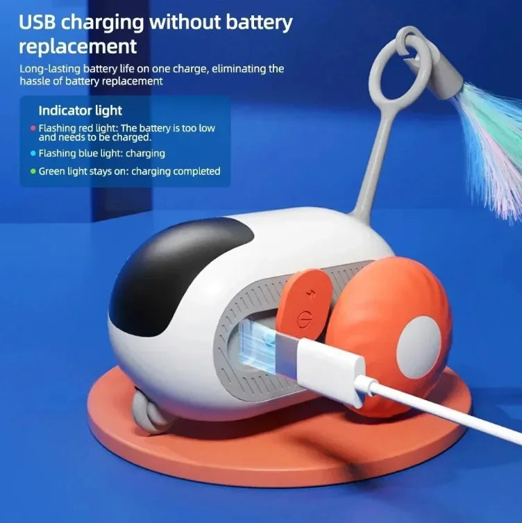 Electric cat toy remote control sports car self entertainment toy suitable for cats indoor interactive intelligent sports car