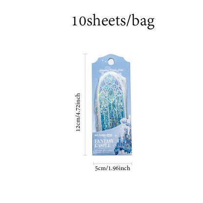 4Style 10pcs/pack Shell Light PVC Bookmark Streamer Dream High Value Ins Fresh Reading Mark Card Decoration Student Stationery Beauty World Shop