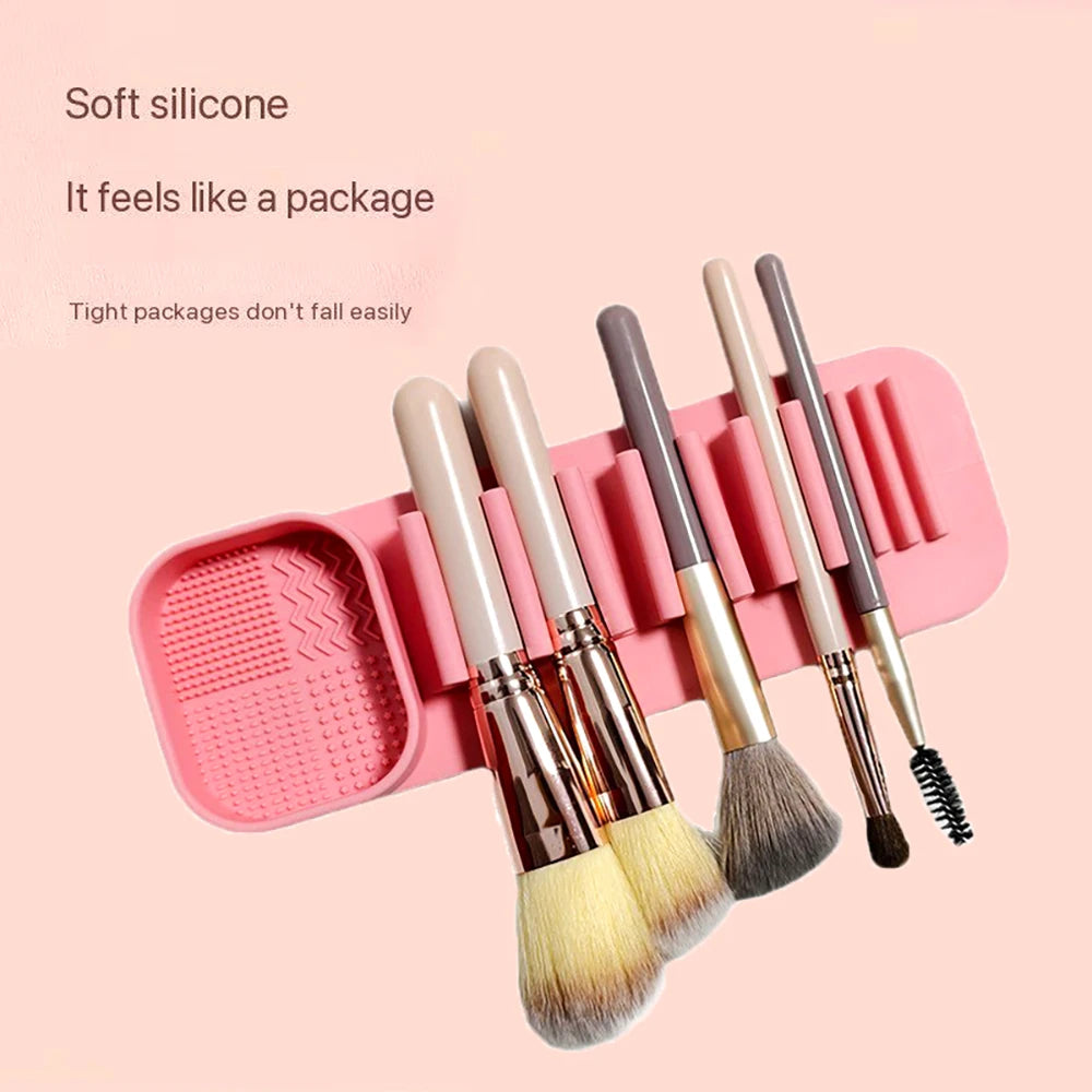 1PCS Silicone Washing Bowl Makeup Brush Cleaning Box Make-up Egg Drying Tool Set Powder Puff Washer Sponge Storage Artifact