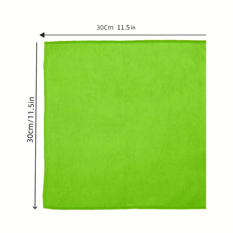 Microfiber Cleaning Cloths - Polyester, multi-surface streak-free. For outdoor, bathroom, kitchen, patio. Super absorbent, versa Beauty World Shop