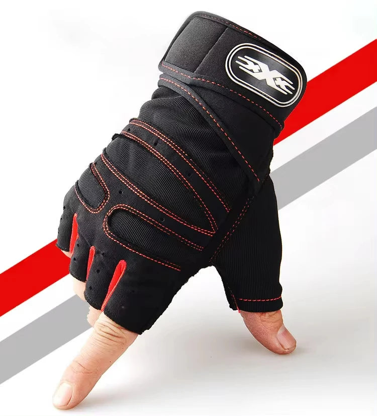 1Pair Gym Gloves for Men Women Fitness Weight Lifting Wristband Gloves Training Sports Exercise Cycling Glove Shockproof Beauty World Shop