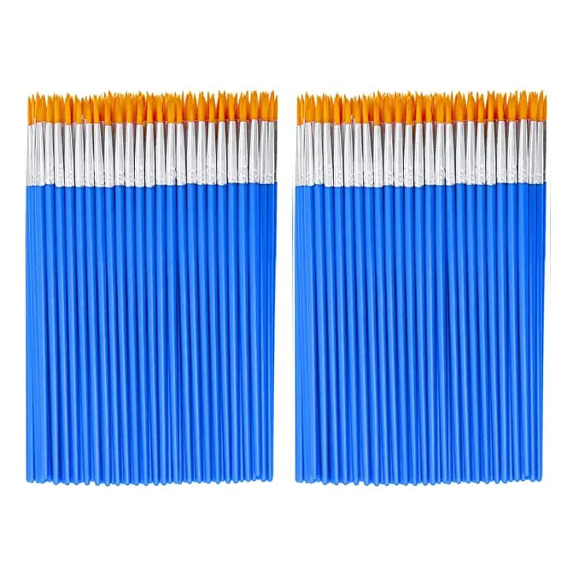 100pcs Paint Brushes Set for Kids Acrylic with Flat Round Pointed Paint Brushes Craft Watercolor Oil Painting Brushes Beauty World Shop