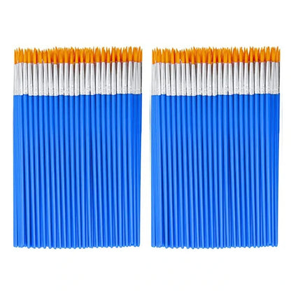 100pcs Paint Brushes Set for Kids Acrylic with Flat Round Pointed Paint Brushes Craft Watercolor Oil Painting Brushes Beauty World Shop