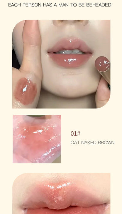 HERORANGE Heart-Shaped Moisturizing Lipstick: Mirror-Like Shine with Hydrating Formula - Natural Look for a Dewy, Radiant Finish Beauty Trend Shop
