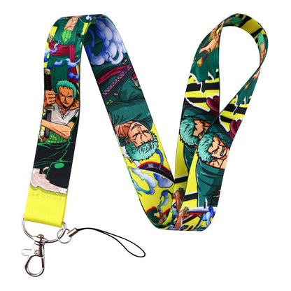 Japan Anime Cartoon Zoro Neck Strap Lanyards for Key ID Card Gym Cell C USB Badge Holder Rope Cute Key Chain Toy Gift Beauty World Shop