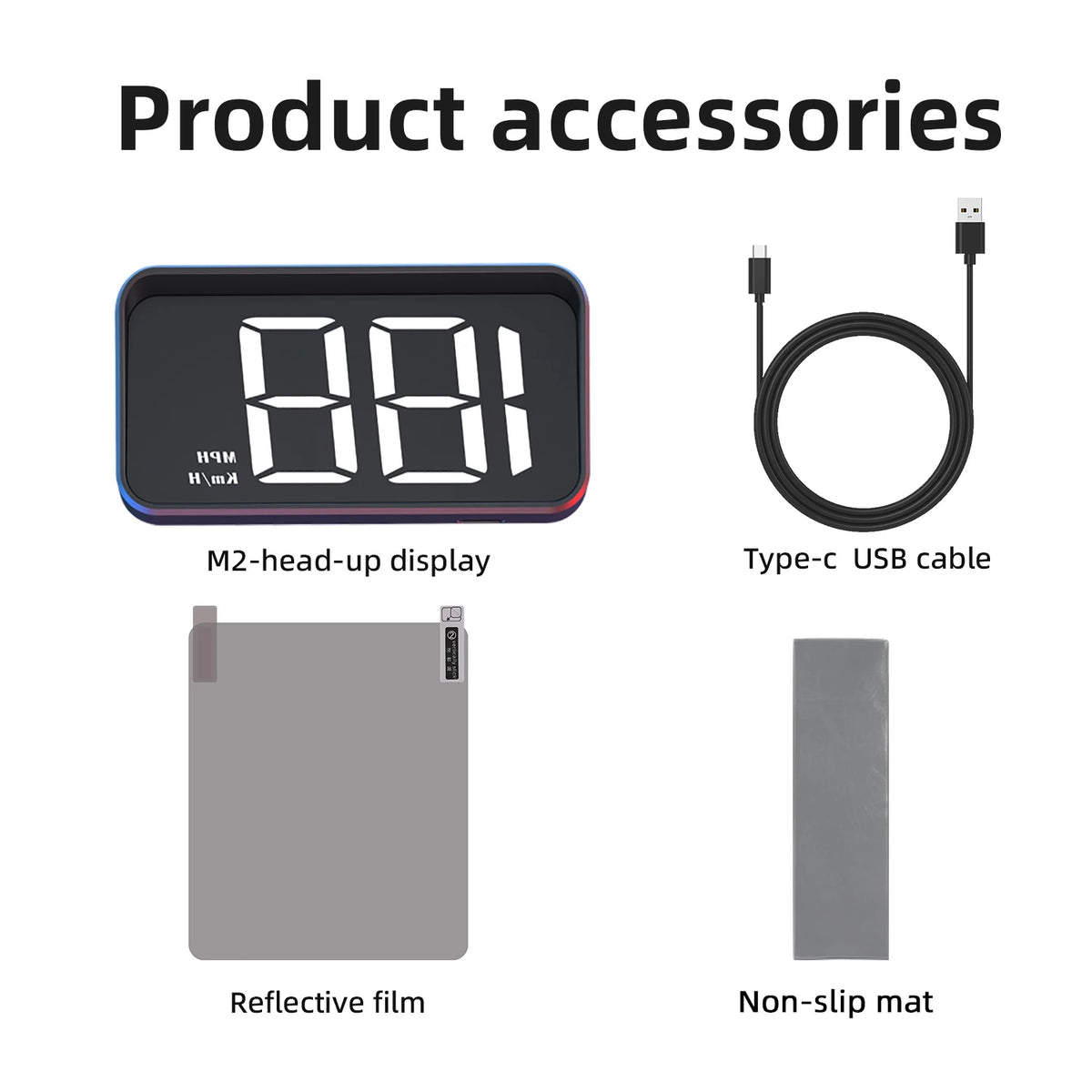  M2 Car GPS Head Up Display Universal Car Speedometer Gauge KM/H Windshield Projector Automatic Photosensitive Digital Speed Me Beauty World Shop