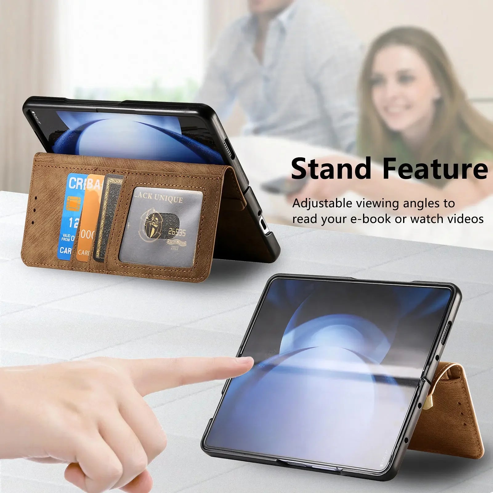 2 in 1 Magnetic Zipper Cards Solt Wallet Leather Case For Samsung Galaxy Z Fold 8 ultra 7 6 5  Wireless Charging Bag Purse Cover Beauty World Shop