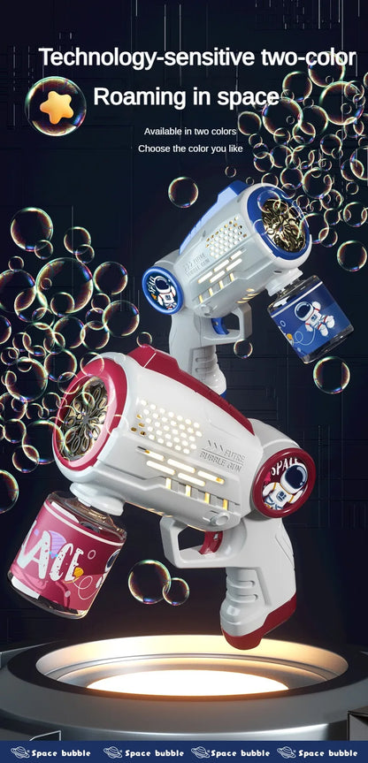 Children Bubble Gun Toy Astronaut Fully Automatic Bubble Machine Bubbles Gun Outdoor Game Fantasy Toy for Boys Girls Gifts Beauty Fashion