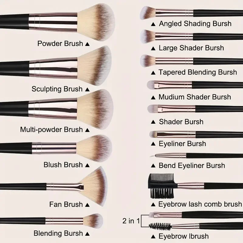 3-20PCS Makeup Brushes Set Soft Fluffy Eyeshadow Foundation Concealer Blending Blush Brush Kabuki Professional Women Beauty Tool Beauty World Shop