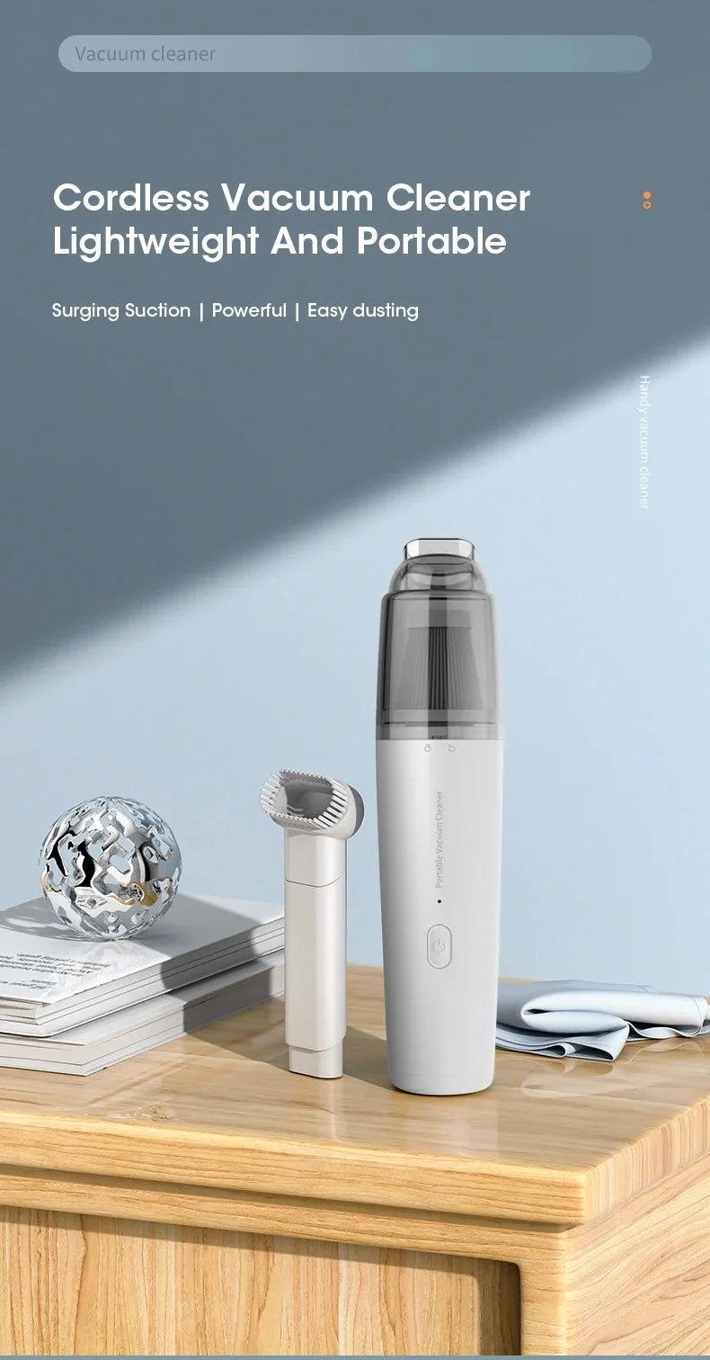 Handheld Vacuum Cleaner Mini Dust Remover Car Vacuum Cleaner Rechargeable Multifunctional Wireless Dust Catcher For Car LowNoise Beauty World Shop