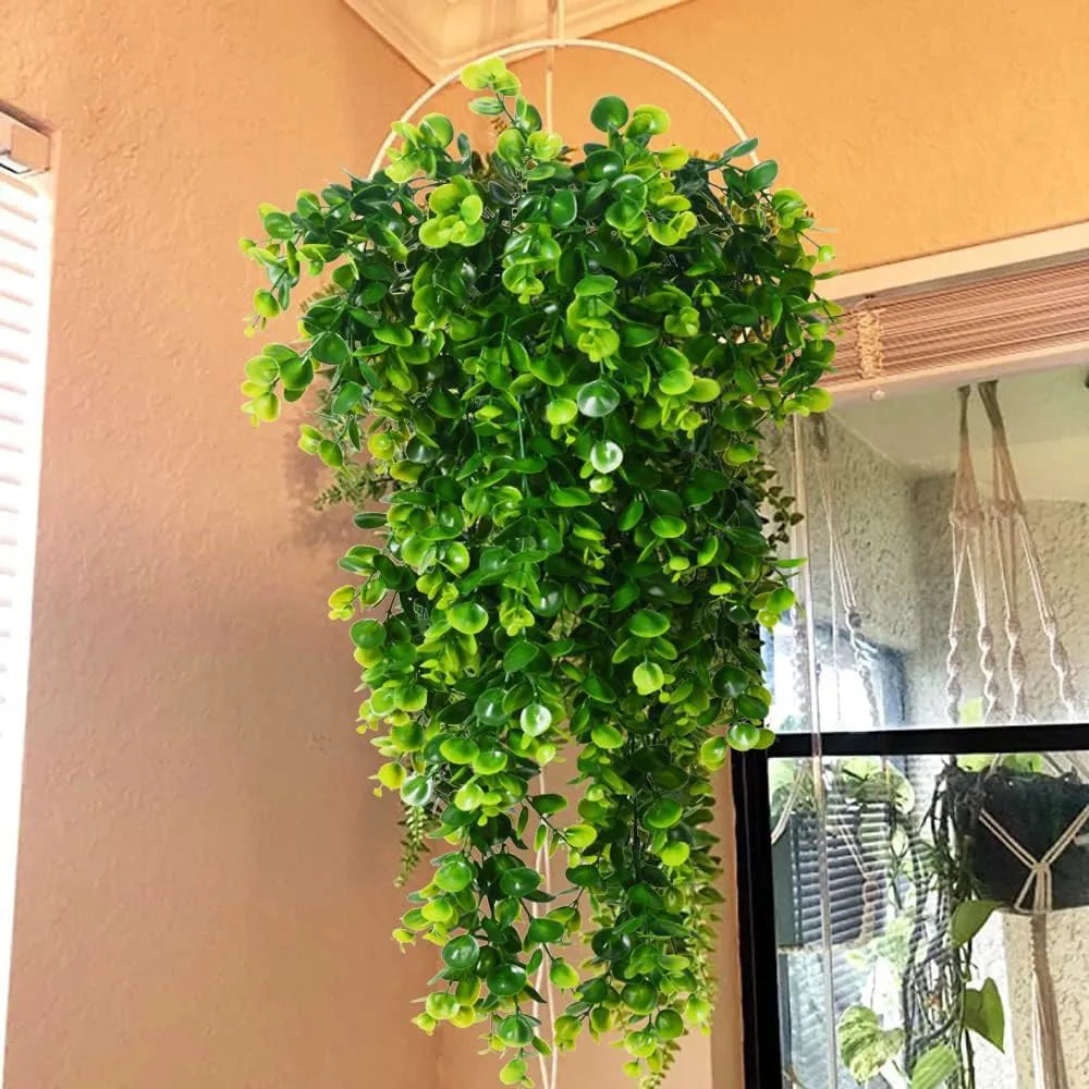 Artificial Plastic Plants Fern Vine Festival Garland Wedding Wreath Arch Decor Home Room Garden Wall Christmas HotSale Yard Prop Beauty World Shop