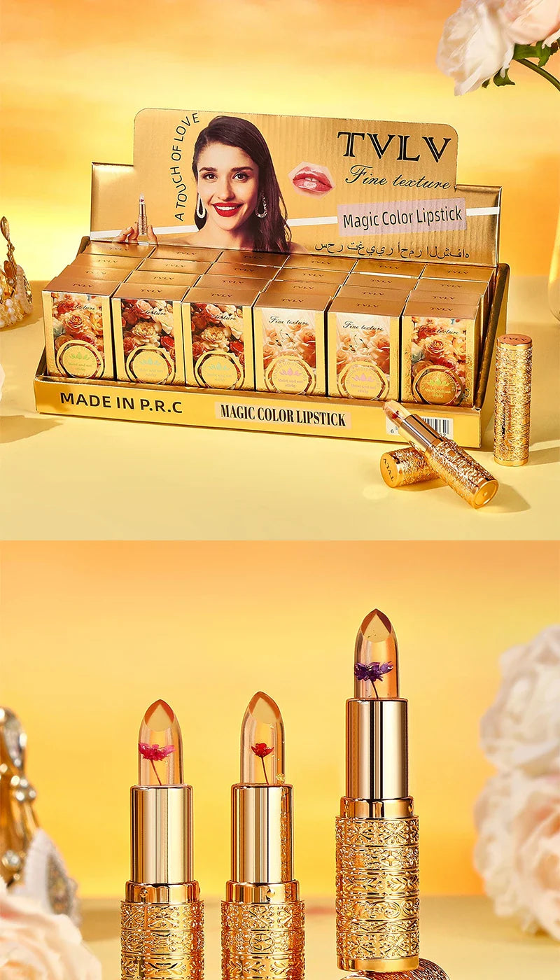Crystal Color-changing Petal Lipstick for Women Moisturizes long-lasting and non-sticky cup lip balm Beauty Trend Shop