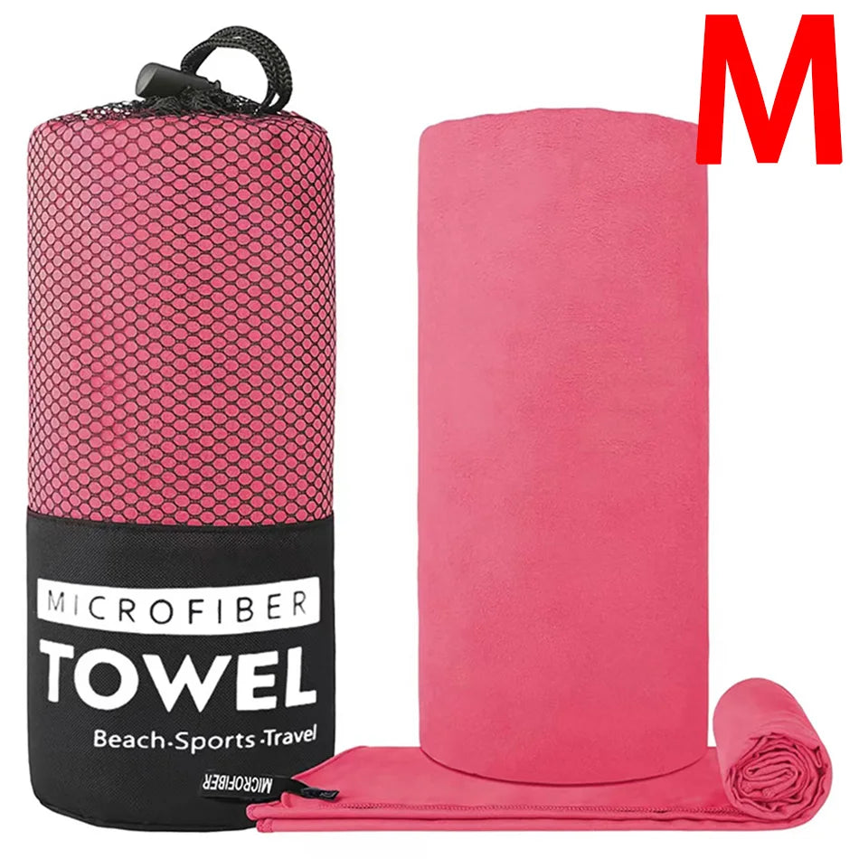 S/M/L Microfiber Towel Sports Quick-Drying Super Absorbent Camping Towel Super Soft Lightweight Gym Swimming Yoga Beach Towel Beauty World Shop