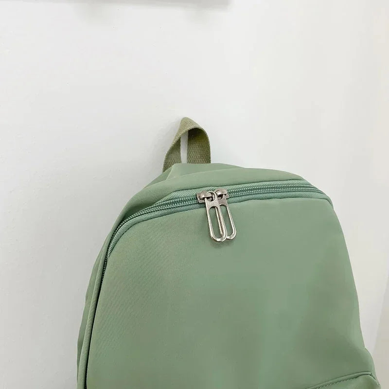 Lightweight Solid Color Backpack for High School Students Multifunctional Casual Bag School Travel Daily Use Simple Design Beauty World Shop