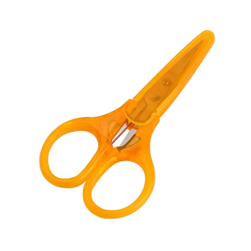 1pc Compact Precision Craft Scissors Sharp Stainless Steel Blades with Protective Cap, Tsa-Approved for Travel Stationery Beauty World Shop