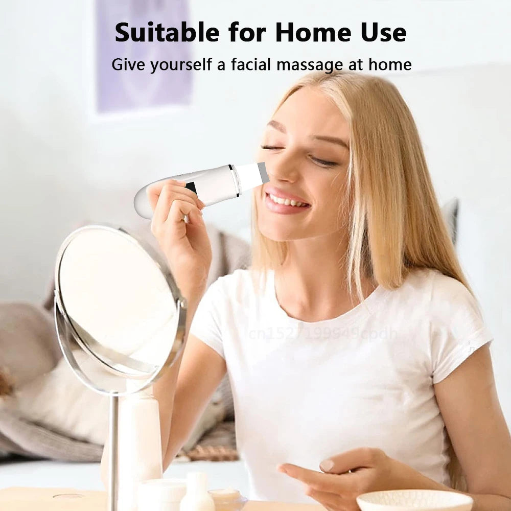 Ultrasonic Face Scrubber Facial Peeling Skin Scrubber Deep Facial Cleaning Spatula Acne Pore Ultrasonic Scrubber Facial Cleanser Beauty World Shop