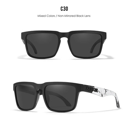 KDEAM Men's Polarized Sunglasses Square Casual Outdoors Sun Glasses Women Unisex Sunglass For Couple With Zipper Case Beauty World Shop