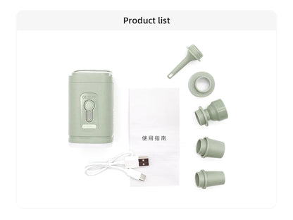3 in 1 Electric Air Pump with Lights Mini Wireless Air Compressor USB Charging Inflator/Deflator Pumps for Outdoor Camping Beauty World Shop