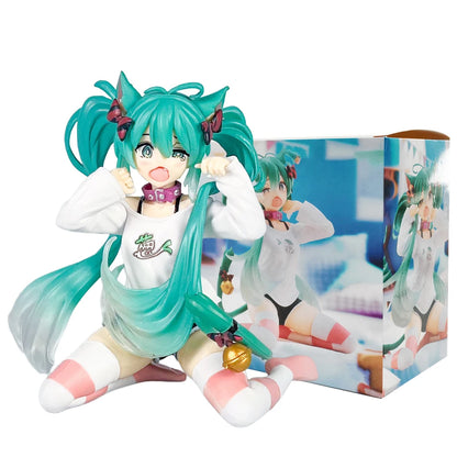 New 12-20cm Desktop Cute Hatsune Miku Kwaii Style Anime Figure Toys PVC Model Collector Doll Birthday Gift Beauty World Shop