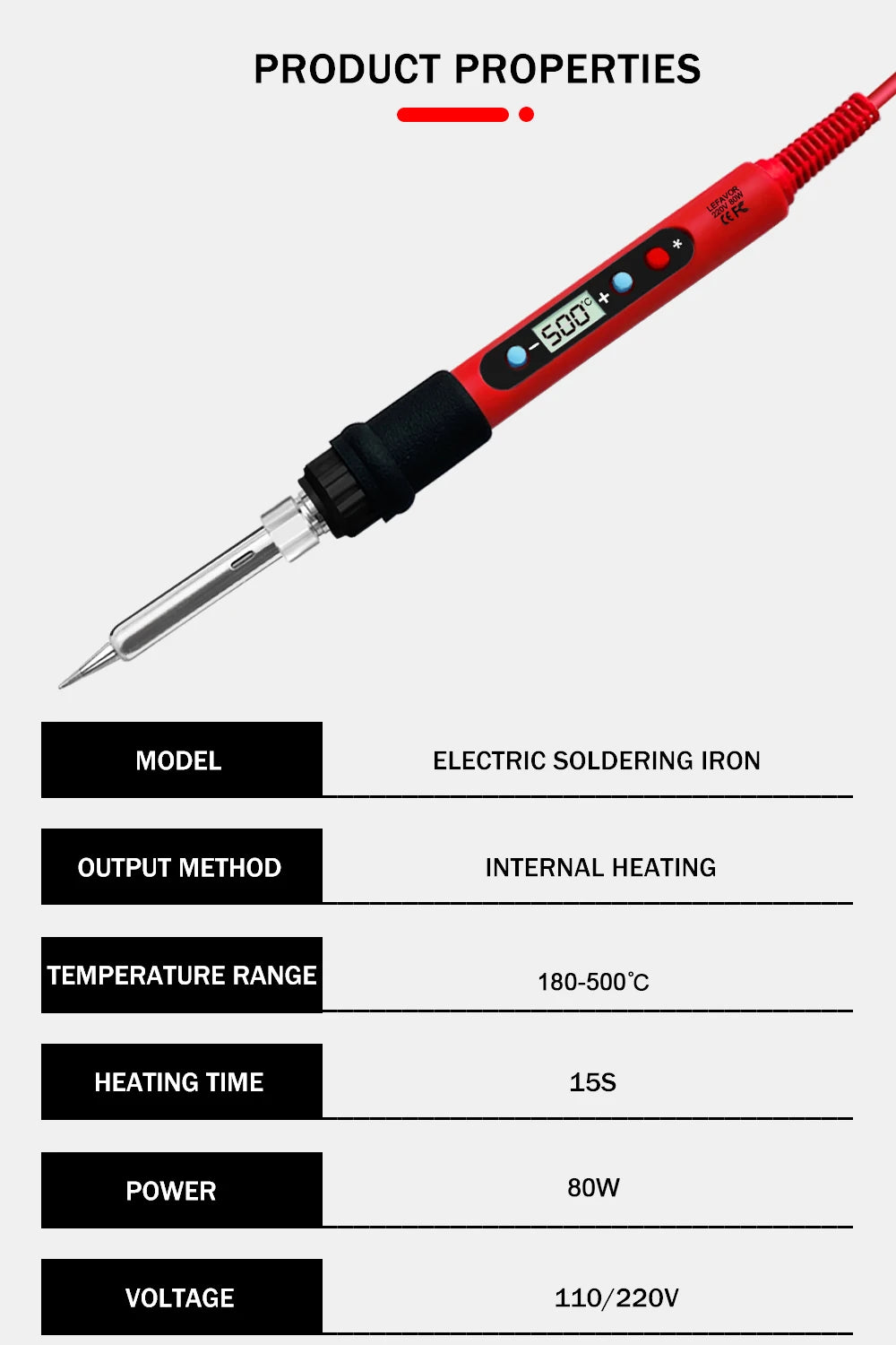 80W Soldering iron kit adjustable temperature LCD solder welding tools Ceramic heater soldering tips Tweezers soldering wire Beauty World Shop