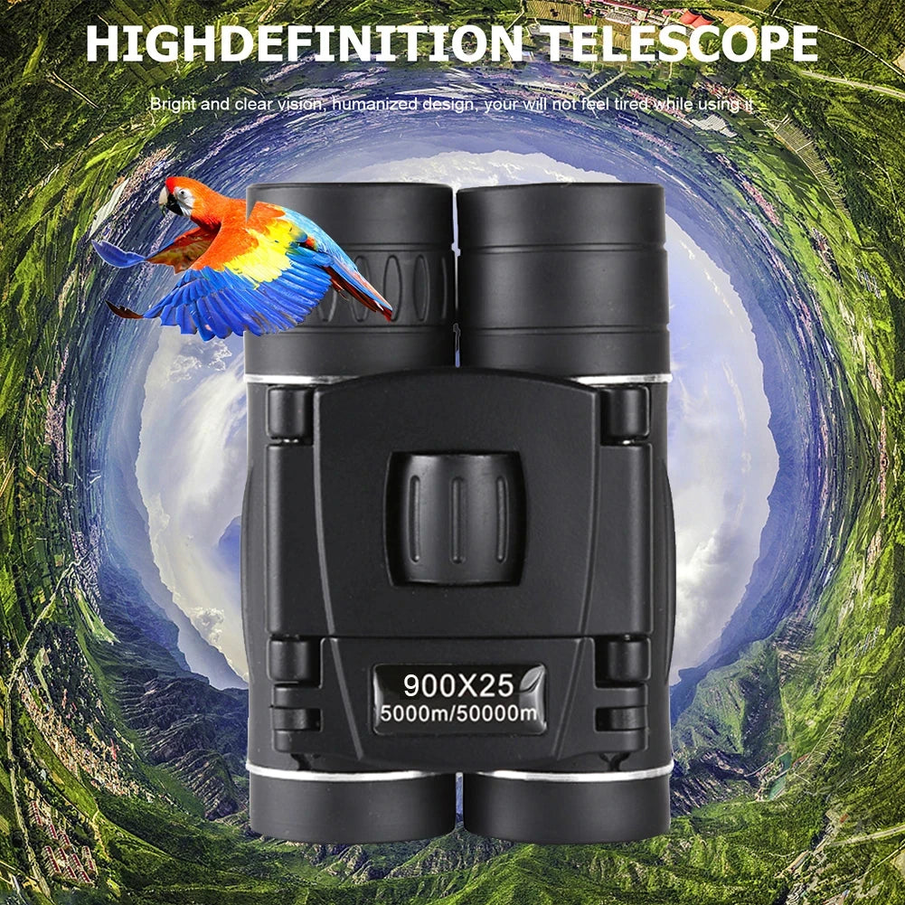 HOMEFISH 900x25 HD Zoom Portable Powerful Binoculars Long Range BAK4 Telescope Jumelles Folding Low Light Binoculars for Hunting Beauty World Shop