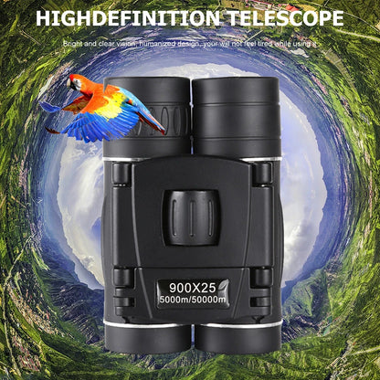 HOMEFISH 900x25 HD Zoom Portable Powerful Binoculars Long Range BAK4 Telescope Jumelles Folding Low Light Binoculars for Hunting Beauty World Shop