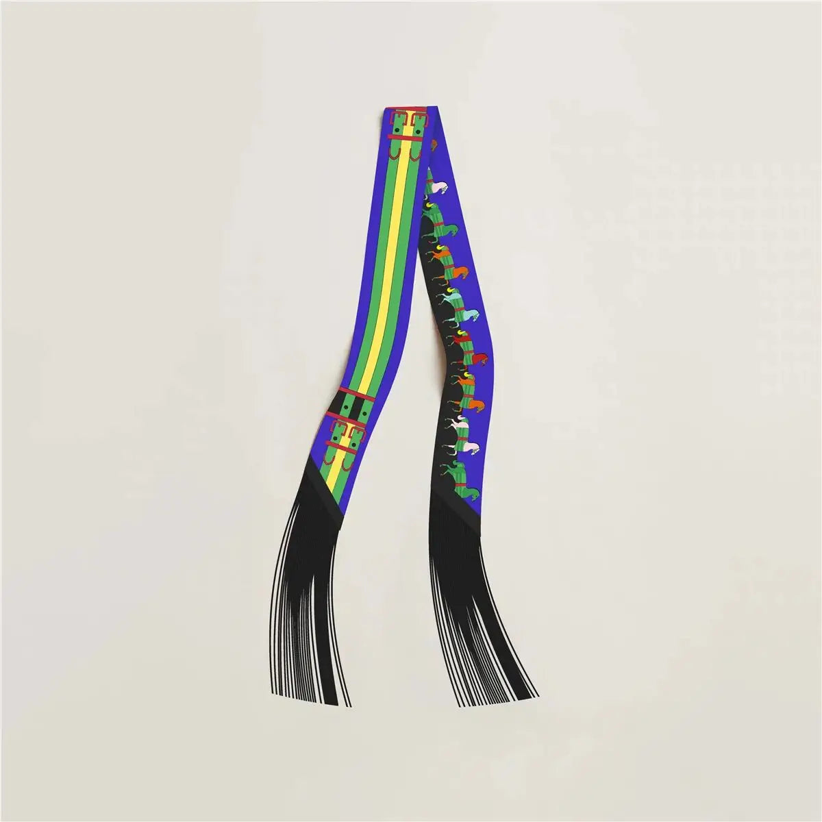 130x5cm Tassel Cashew Print Scarf Women's All-season Twill Silk Decorative Ribbon Multi-purpose Bag Hair Tie Belt Scarf Beauty World Shop
