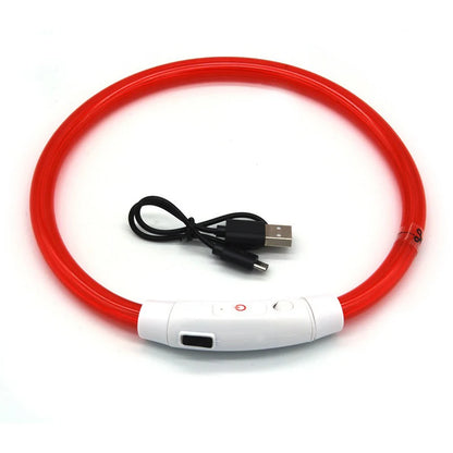 New Dog Luminous Collar Bright Dog Collar Glowing Led Light Dog Collar Light Night Safety GXQ02