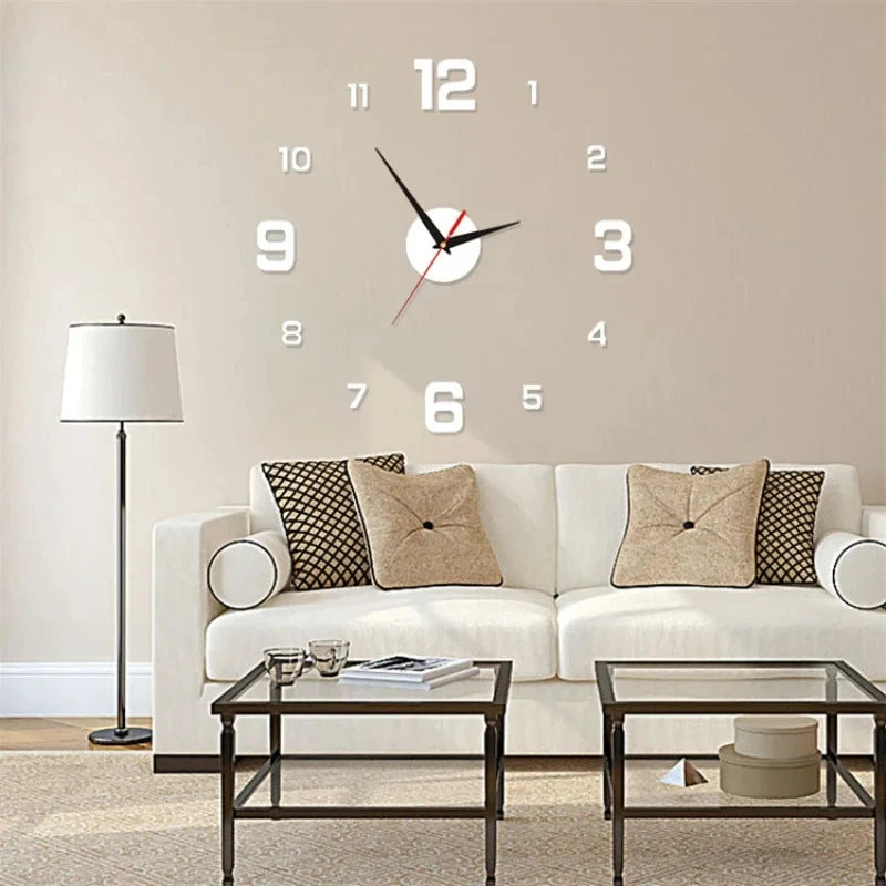 Luminous Digital Clock DIY Stereoscopic Wall Clock Silent Clock Living Room Bedroom Wall Clock Home Decorations Beauty Fashion