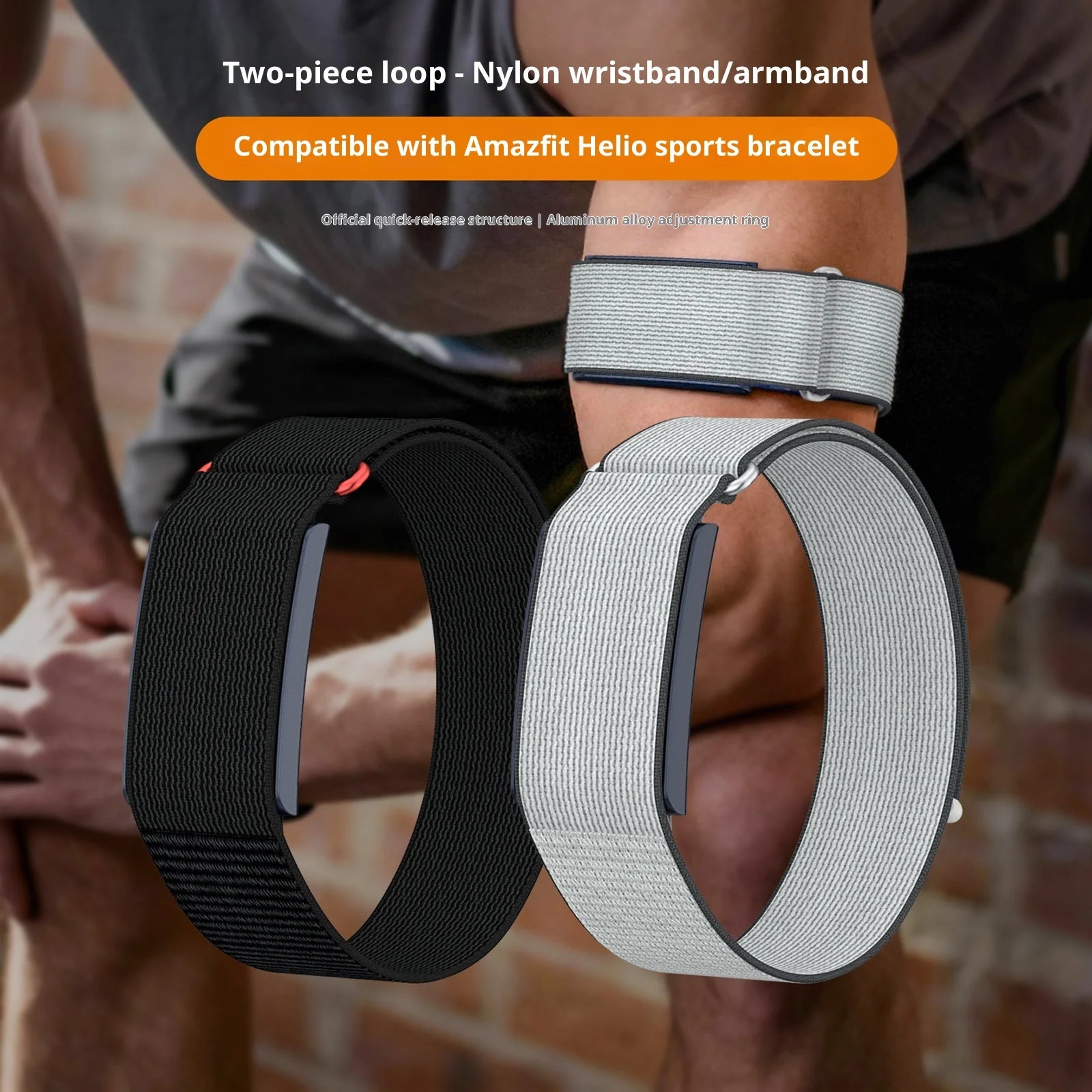 Nylon Replacement Band Compatible with Amazfit Helio Strap Adjustable Breathable Sport Wristband for Fitness Tracker Comfortable Beauty World Shop