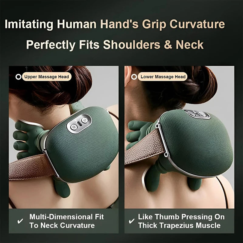 2026 Bionic Neck Shoulder Massager N7 Kneading Massager Shawl 3-Level Modes Neck Cervical Waist Leg Body Muscles Massage Pillow Beauty World Shop