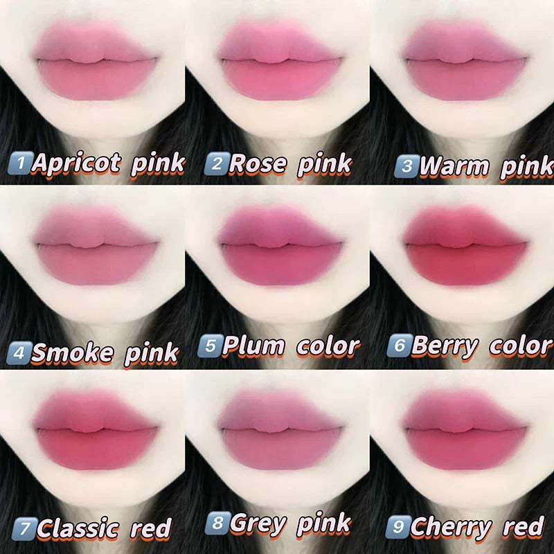 Cappuvini 9 Colors Velvet Lip Mousse - Matte & Natural Finish, Long-Lasting Non-Drying, Cute Bear Design for Youthful Look, Beauty Trend Shop