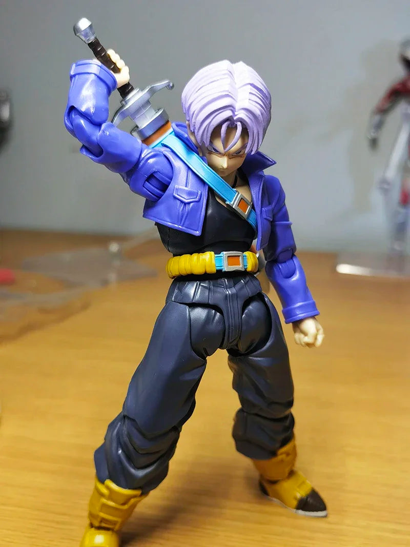 Anime Dragon Ball Z Figures Shf Super Saiyan Trunks Action Figure Collection Model 15cm Future Boy Torankusu Movable Toys Gifts Beauty World Shop