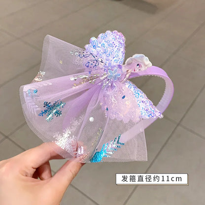 Disney Frozen Elsa Princess Wig Braid Hairpin Accessories For Girls Anime Figures Cartoon Toys Kids Kawaii Baby Hair Clip Gifts Beauty World Shop